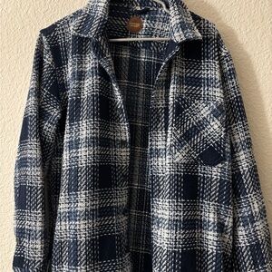 Plaid Button-Up Jacket